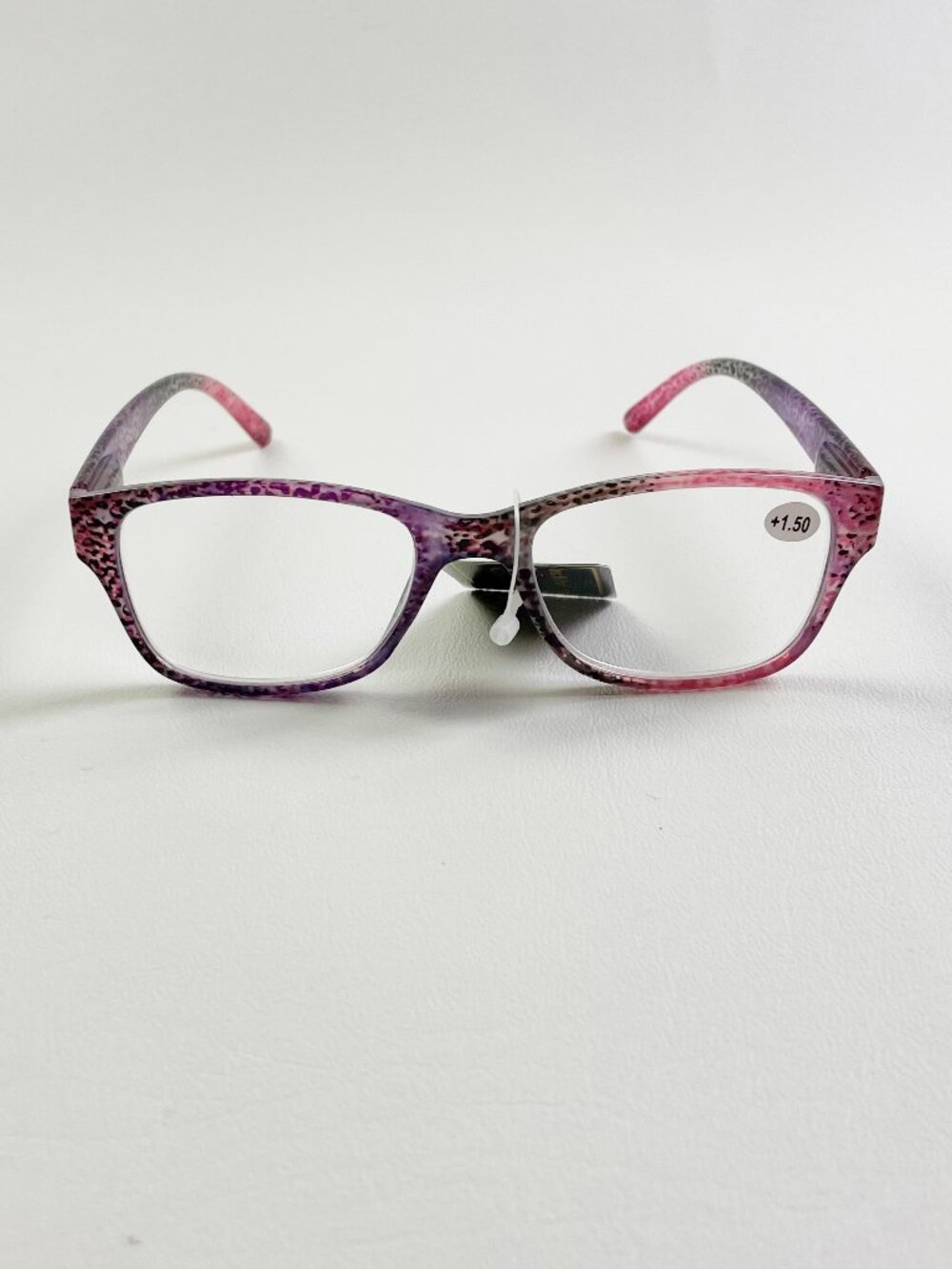 Bevi +1.50 Reading Glasses Red & Purple Cheetah